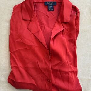 Rachel Scarlet Collared Shirt